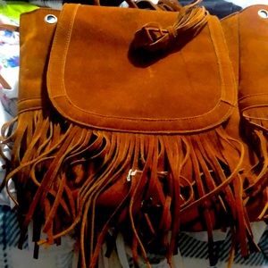 Leather leather backpack